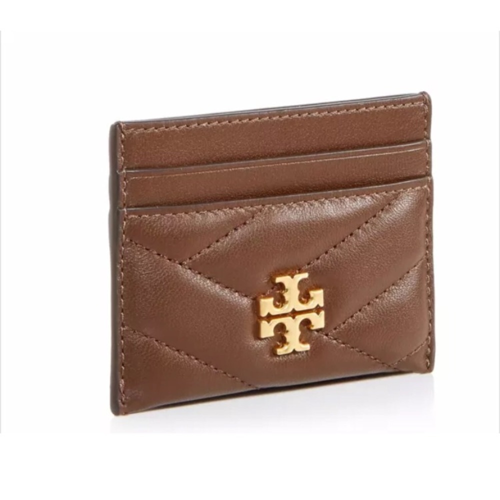 NWT Tory Burch Card Case Wallet Logo Chevron NEW